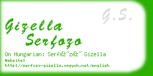 gizella serfozo business card